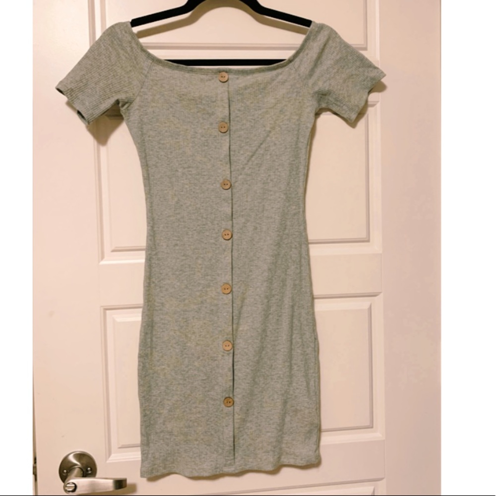 Rib Knit Off the Shoulder Dress